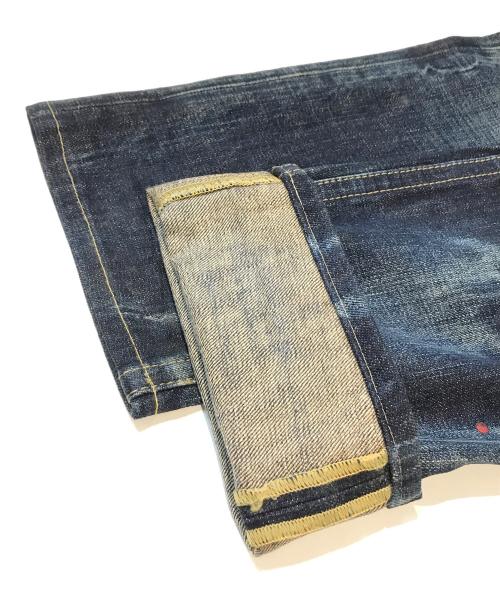 DSQUARED2（ディースクエアード）DSQUARED2 (ディースクエアード) ダメージ加工ペイントデニムパンツ インディゴ サイズ:Mの古着・服飾アイテム