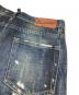 中古・古着 DSQUARED2 (ディースクエアード) ダメージ加工ペイントデニムパンツ インディゴ サイズ:M：4000円