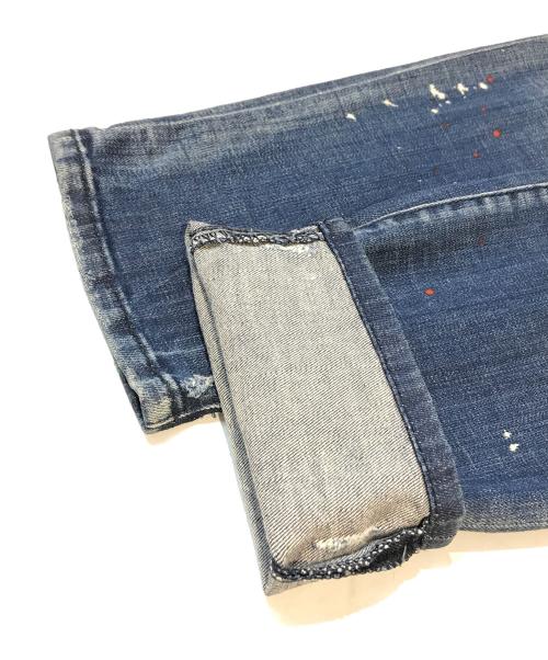 DSQUARED2（ディースクエアード）DSQUARED2 (ディースクエアード) ダメージ加工ペイントデニムパンツ　S74LB0423 S30342 インディゴ サイズ:Lの古着・服飾アイテム