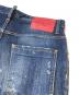 中古・古着 DSQUARED2 (ディースクエアード) ダメージ加工ペイントデニムパンツ S74LA0898 S30342 インディゴ サイズ:L：10000円