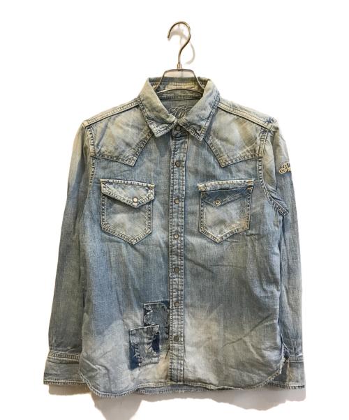 TMT（ティーエムティー）TMT (ティーエムティー) デニムウエスタンシャツ　TSH-S1304 インディゴ サイズ:Mの古着・服飾アイテム