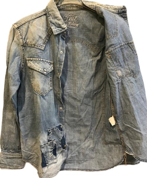 TMT（ティーエムティー）TMT (ティーエムティー) デニムウエスタンシャツ　TSH-S1304 インディゴ サイズ:Mの古着・服飾アイテム