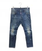 DSQUARED2ディースクエアード）の古着「バイカーデニムパンツ」｜インディゴ