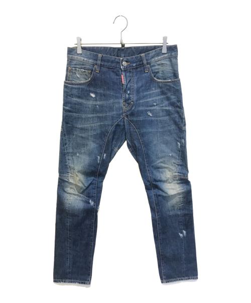 DSQUARED2（ディースクエアード）DSQUARED2 (ディースクエアード) バイカーデニムパンツ インディゴ サイズ:46の古着・服飾アイテム