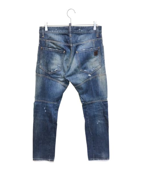DSQUARED2（ディースクエアード）DSQUARED2 (ディースクエアード) バイカーデニムパンツ インディゴ サイズ:46の古着・服飾アイテム
