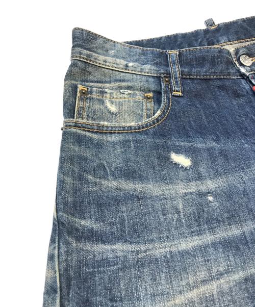DSQUARED2（ディースクエアード）DSQUARED2 (ディースクエアード) バイカーデニムパンツ インディゴ サイズ:46の古着・服飾アイテム