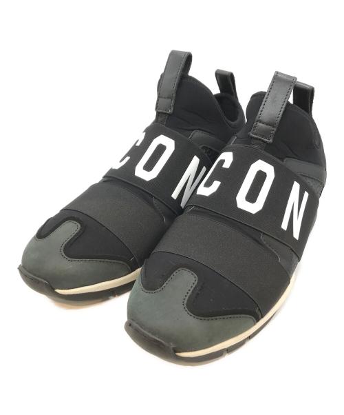 DSQUARED2（ディースクエアード）DSQUARED2 (ディースクエアード) Icon Sneakers ブラック サイズ:41の古着・服飾アイテム