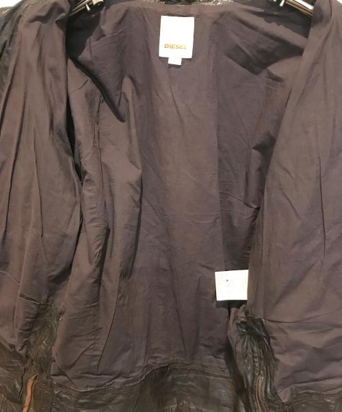 DIESEL（ディーゼル）DIESEL (ディーゼル) ラムレザージャケット ブラウン サイズ:XLの古着・服飾アイテム