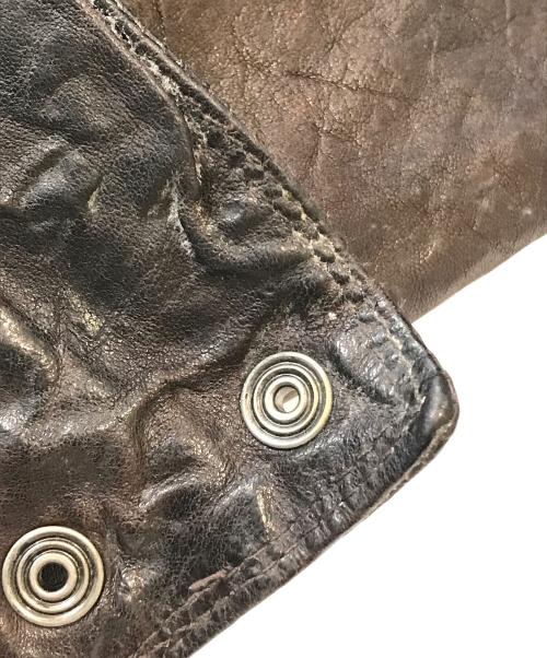 DIESEL（ディーゼル）DIESEL (ディーゼル) ラムレザージャケット ブラウン サイズ:XLの古着・服飾アイテム