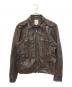 DIESEL（ディーゼル）の古着「ラムレザージャケット」｜ブラウン