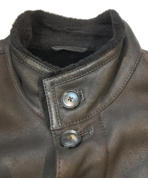 BOSS HUGO BOSS（ボス ヒューゴボス）BOSS HUGO BOSS (ボス ヒューゴボス) ムートンジャケット ブラウン サイズ:XLの古着・服飾アイテム