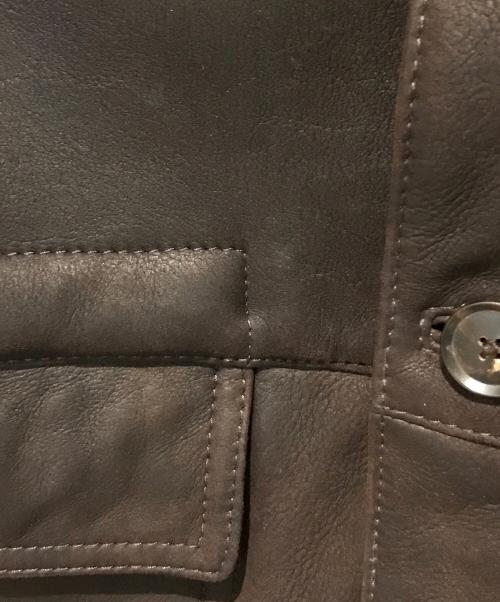 BOSS HUGO BOSS（ボス ヒューゴボス）BOSS HUGO BOSS (ボス ヒューゴボス) ムートンジャケット ブラウン サイズ:XLの古着・服飾アイテム