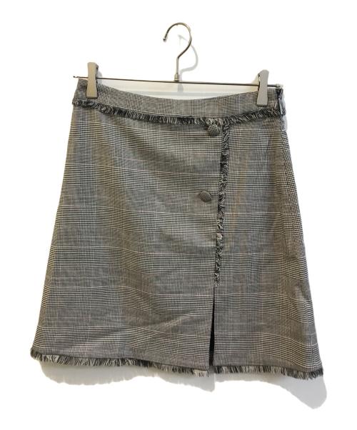 MSGM（エムエスジーエム）MSGM (エムエスジーエム) チェックスカート　MGM82SK106BK グレー サイズ:Lの古着・服飾アイテム