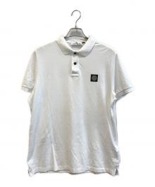 STONE ISLAND（ストーンアイランド）の古着「ピケスリムフィットポロシャツ」｜ホワイト