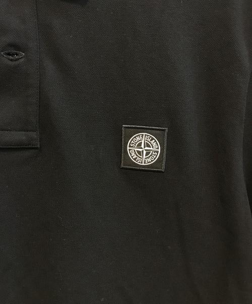 STONE ISLAND（ストーンアイランド）STONE ISLAND (ストーンアイランド) ピケスリムフィットポロシャツ　K1S1522002SC ブラック サイズ:Ｌの古着・服飾アイテム