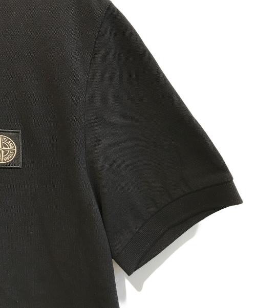 STONE ISLAND（ストーンアイランド）STONE ISLAND (ストーンアイランド) ピケスリムフィットポロシャツ　K1S1522002SC ブラック サイズ:Ｌの古着・服飾アイテム