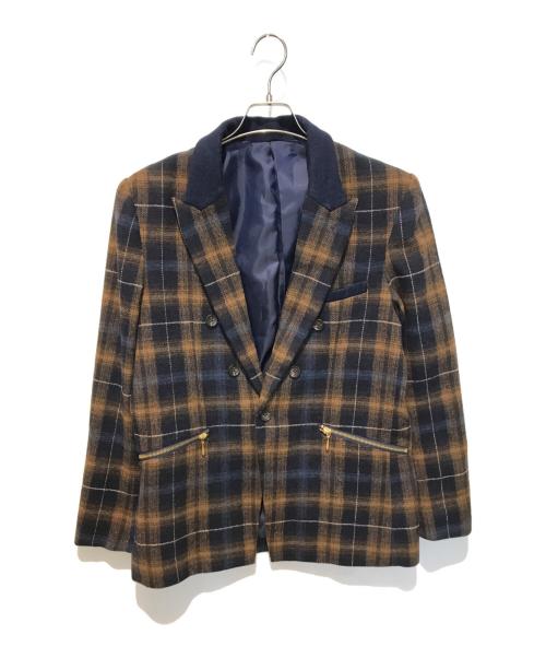 NO ID.（ノーアイディー）NO ID. (ノーアイディー) ZIPテーラードJKT ジャケット 855006-878J ブラウン サイズ:Sの古着・服飾アイテム