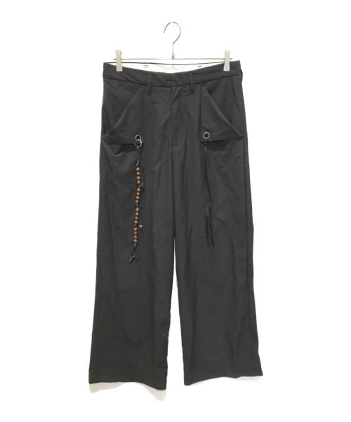 kooi（コーイ）KOOI (コーイ) DROOP WIDE PANTS 25KO-SS02 ブラック サイズ:Mの古着・服飾アイテム