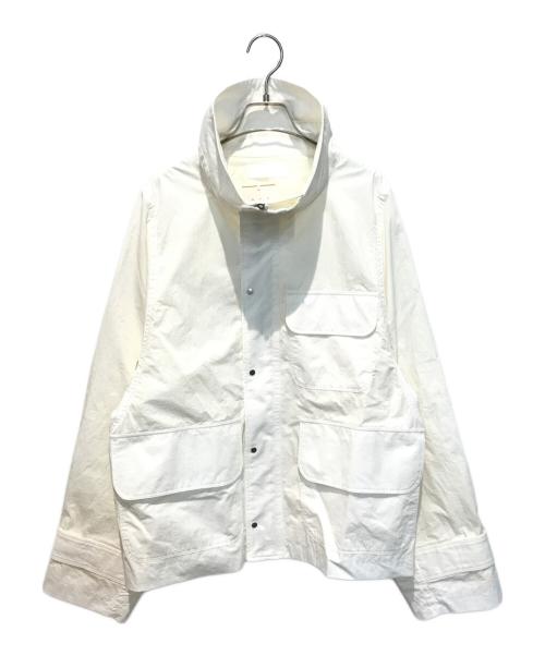 IRENISA（イレニサ）IRENISA (イレニサ) MODIEFIELD SLEEVE ZIP BLOUSON ホワイト サイズ:Lの古着・服飾アイテム