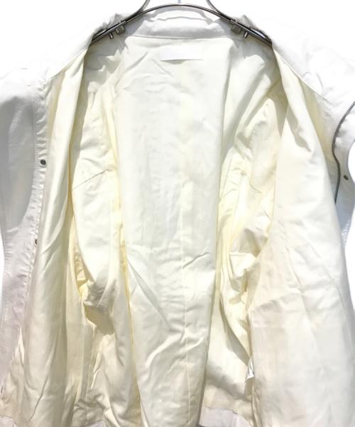 IRENISA（イレニサ）IRENISA (イレニサ) MODIEFIELD SLEEVE ZIP BLOUSON ホワイト サイズ:Lの古着・服飾アイテム
