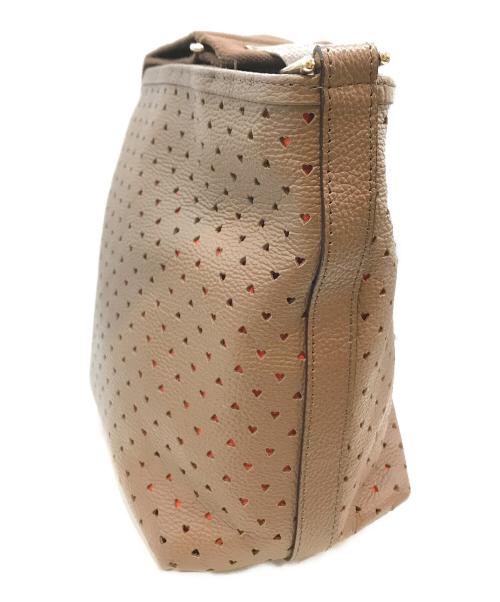 tamami watanabe（タマミワタナベ）tamami watanabe (タマミワタナベ) ハートパンチングショルダーバッグ ブラウンの古着・服飾アイテム