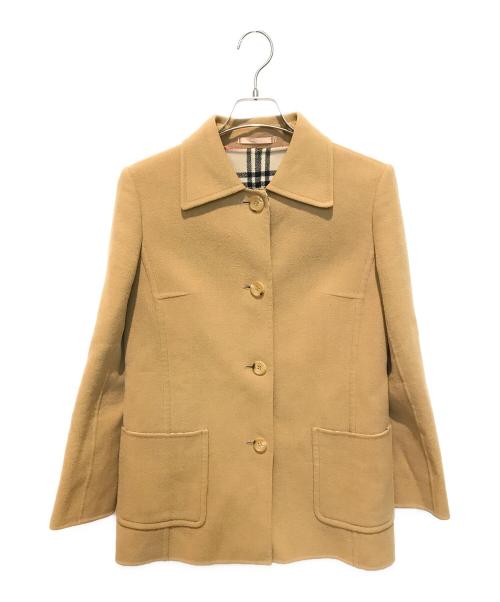 BURBERRY LONDON（バーバリーロンドン）BURBERRY LONDON (バーバリーロンドン) カシミヤブレンドノバッチェックコート ベージュ サイズ:40の古着・服飾アイテム