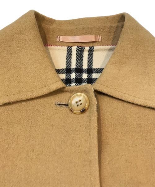 BURBERRY LONDON（バーバリーロンドン）BURBERRY LONDON (バーバリーロンドン) カシミヤブレンドノバッチェックコート ベージュ サイズ:40の古着・服飾アイテム