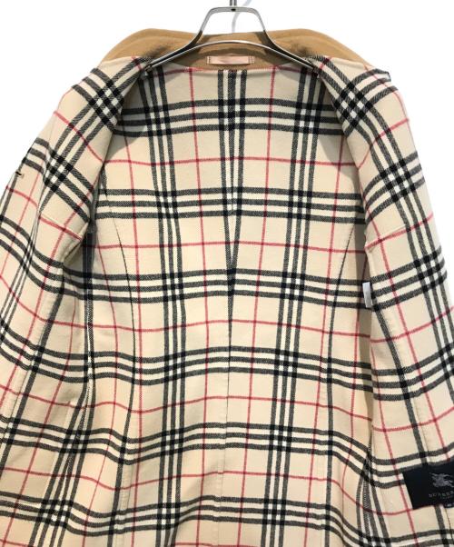 BURBERRY LONDON（バーバリーロンドン）BURBERRY LONDON (バーバリーロンドン) カシミヤブレンドノバッチェックコート ベージュ サイズ:40の古着・服飾アイテム