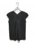 PLEATS PLEASE（プリーツプリーズ）の古着「Vネックノースリーブプリーツカットソー　PP61-JK226」｜ブラック