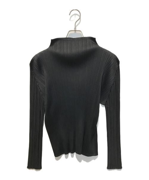 PLEATS PLEASE（プリーツプリーズ）PLEATS PLEASE (プリーツプリーズ) ハイネックプリーツカットソー　PP55-JK106 ブラック サイズ:Lの古着・服飾アイテム