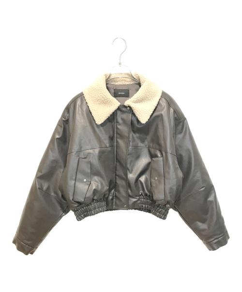 EMODA（エモダ）EMODA (エモダ) フェイクレザーボアブルゾン ブラック サイズ:FREEの古着・服飾アイテム