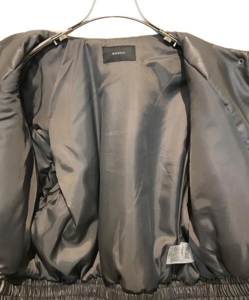 EMODA（エモダ）EMODA (エモダ) フェイクレザーボアブルゾン ブラック サイズ:FREEの古着・服飾アイテム