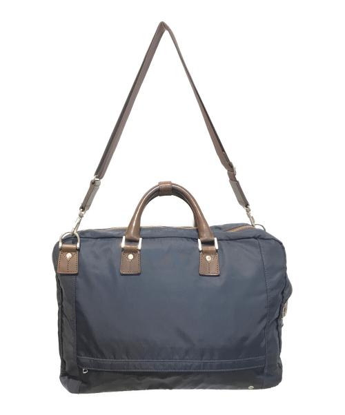 master-piece（マスターピース）master-piece (マスターピース) 2WAYショルダーバッグ ネイビー×ブラウンの古着・服飾アイテム