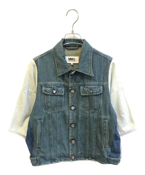 MM6 Maison Margiela（エムエムシックスメゾンマルジェラ）MM6 Maison Margiela (エムエムシックスメゾンマルジェラ) 再構築デニムジャケット　S32AM0235 インディゴ サイズ:38の古着・服飾アイテム