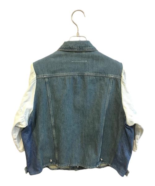 MM6 Maison Margiela（エムエムシックスメゾンマルジェラ）MM6 Maison Margiela (エムエムシックスメゾンマルジェラ) 再構築デニムジャケット　S32AM0235 インディゴ サイズ:38の古着・服飾アイテム