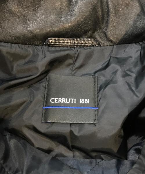 CERRUTI1881（チェルッティ1881）CERRUTI1881 (チェルッティ1881) レザー切替ライナー付きジャケット ブラック サイズ:XLの古着・服飾アイテム