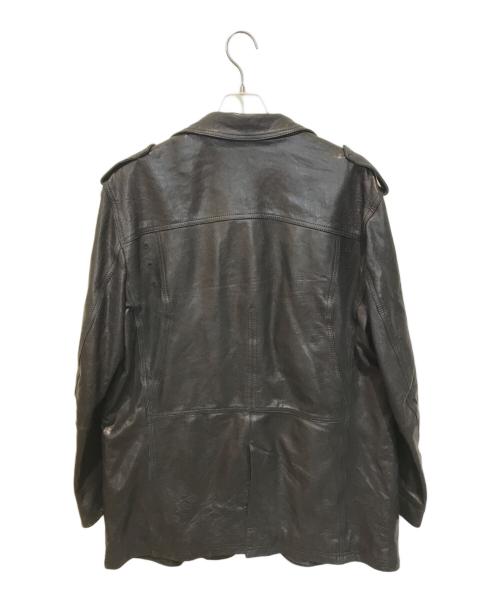 BOSS ORANGE（ボスオレンジ）BOSS Orange (ボスオレンジ) M65調レザーテーラードジャケット ブラック サイズ:56の古着・服飾アイテム