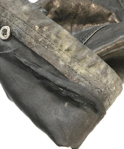 BOSS ORANGE（ボスオレンジ）BOSS Orange (ボスオレンジ) M65調レザーテーラードジャケット ブラック サイズ:56の古着・服飾アイテム