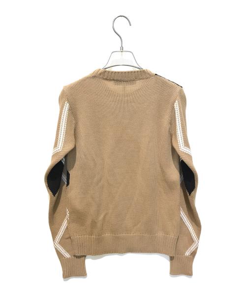 MSGM（エムエスジーエム）MSGM (エムエスジーエム) アーガイルハートニット　2341MDM156 ベージュ サイズ:Sの古着・服飾アイテム