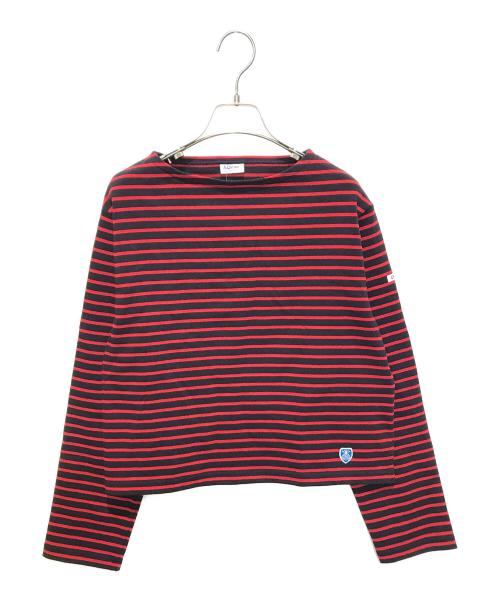 ORCIVAL（オーシバル）ORCIVAL (オーシバル) バスクシャツ ネイビー×レッド サイズ:SIZE 2 未使用品の古着・服飾アイテム