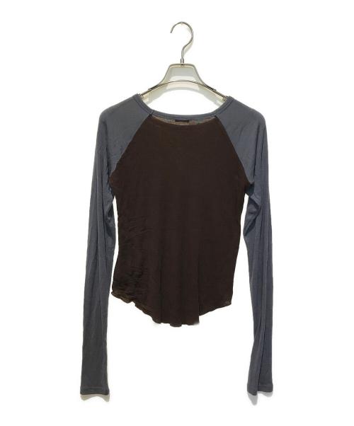 INSCRIRE（アンスクリア）INSCRIRE (アンスクリア) ラグランニット 123AW-BC69 ブラウン サイズ:Mの古着・服飾アイテム