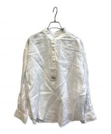 FRAMeWORK（フレームワーク）の古着「フレンチリネンバンドカラーシャツ　25050220601320」｜ホワイト