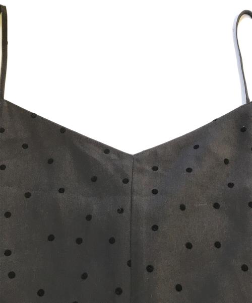 Spick and Span（スピック＆スパン）Spick and Span (スピック＆スパン) フロッキードットキャミサロペット　25030200902030 ブラック サイズ:S 未使用品の古着・服飾アイテム