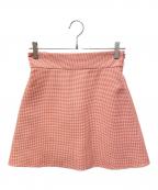 MIU MIUミュウミュウ）の古着「チェックミニスカート MG708 323」｜レッド