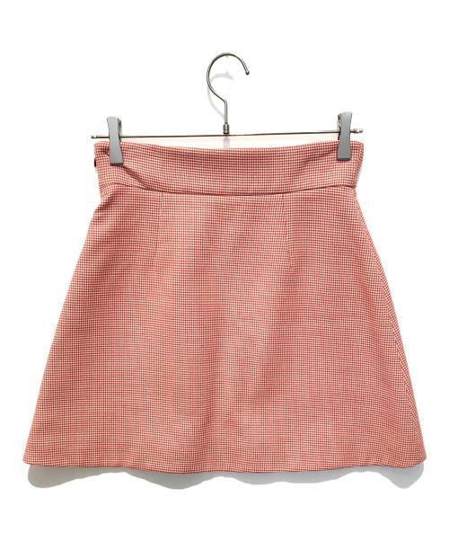 MIU MIU（ミュウミュウ）MIU MIU (ミュウミュウ) チェックミニスカート MG708 323 レッド サイズ:40の古着・服飾アイテム