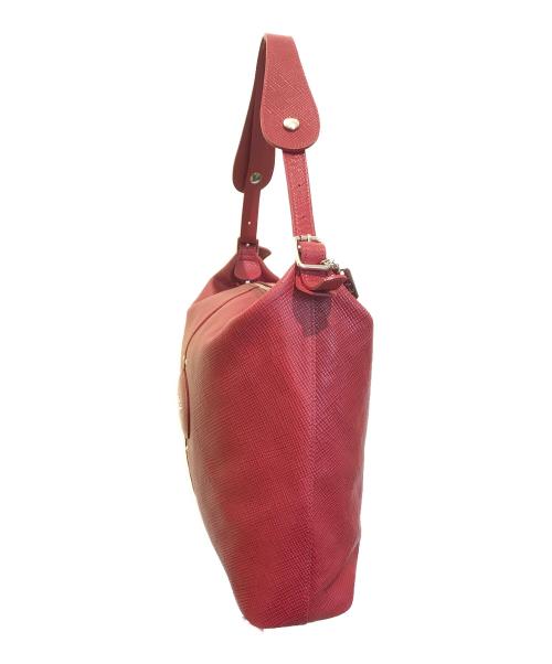 LONGCHAMP（ロンシャン）LONGCHAMP (ロンシャン) クアドリショルダーバッグ レッドの古着・服飾アイテム