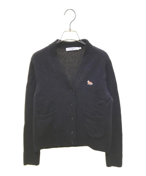 maison kitsune（メゾンキツネ）MAISON KITSUNE (メゾンキツネ) ベイビーフォックス パッチ ボックスカーディガン　HK00503KT1006 ネイビー サイズ:Sの古着・服飾アイテム