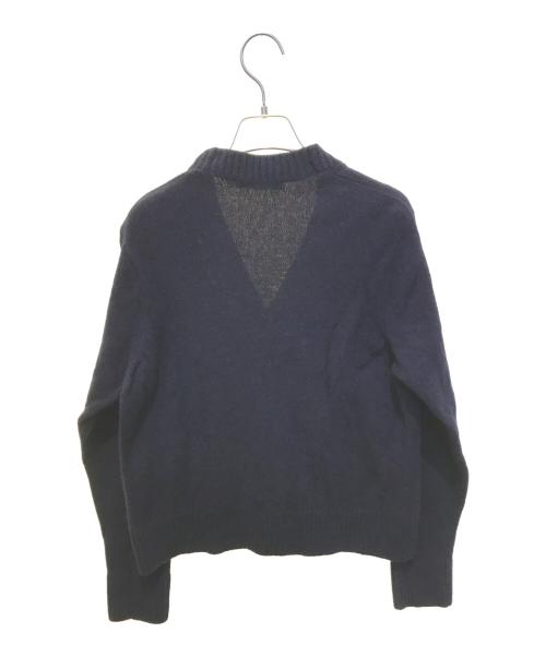maison kitsune（メゾンキツネ）MAISON KITSUNE (メゾンキツネ) ベイビーフォックス パッチ ボックスカーディガン　HK00503KT1006 ネイビー サイズ:Sの古着・服飾アイテム