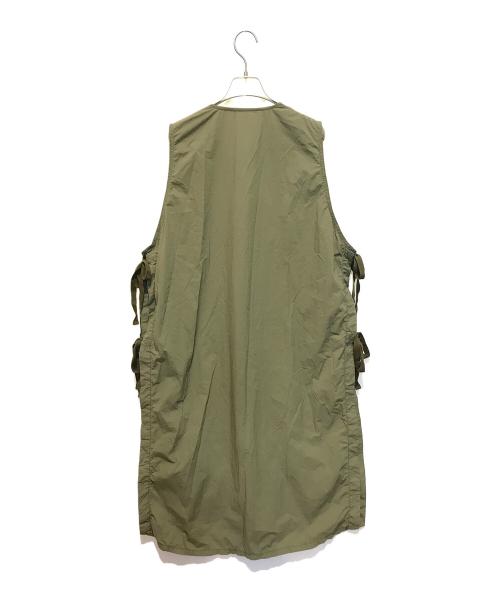 BEAMS BOY（ビームスボーイ）BEAMS BOY (ビームスボーイ) ミリタリー サイドリボン ノースリーブ ワンピース　13-26-0147-652 オリーブ サイズ:Freeの古着・服飾アイテム