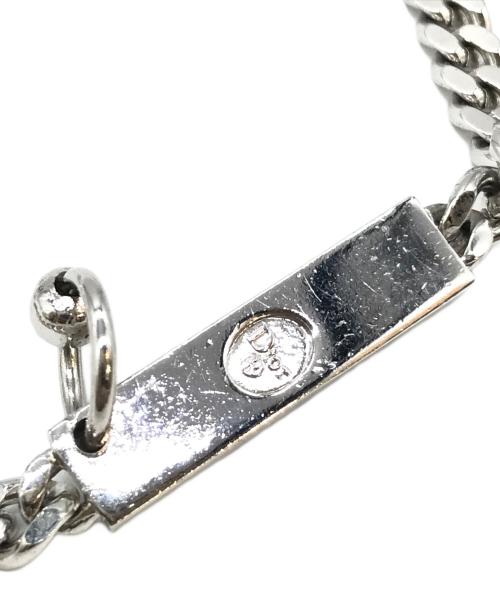 Christian Dior（クリスチャン ディオール）Christian Dior (クリスチャン ディオール) ロゴプレートチェーンネックレス シルバーの古着・服飾アイテム